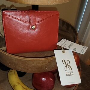 HOBO Ray Wallet in red Leather NWT